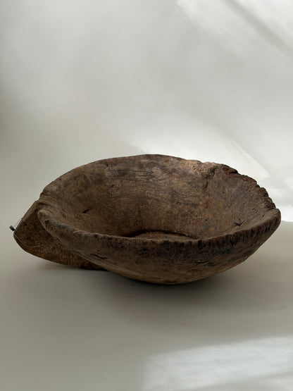 Solid Handle Antique Dough Bowl