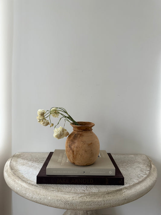 Mini Vintage Teak Water Pot