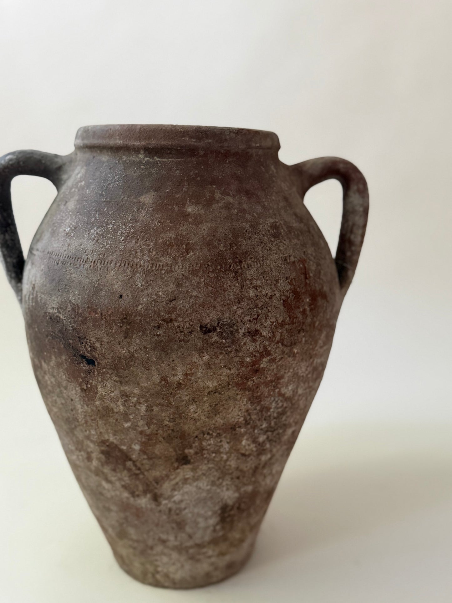 2 Handle Vessel - Brown Patina