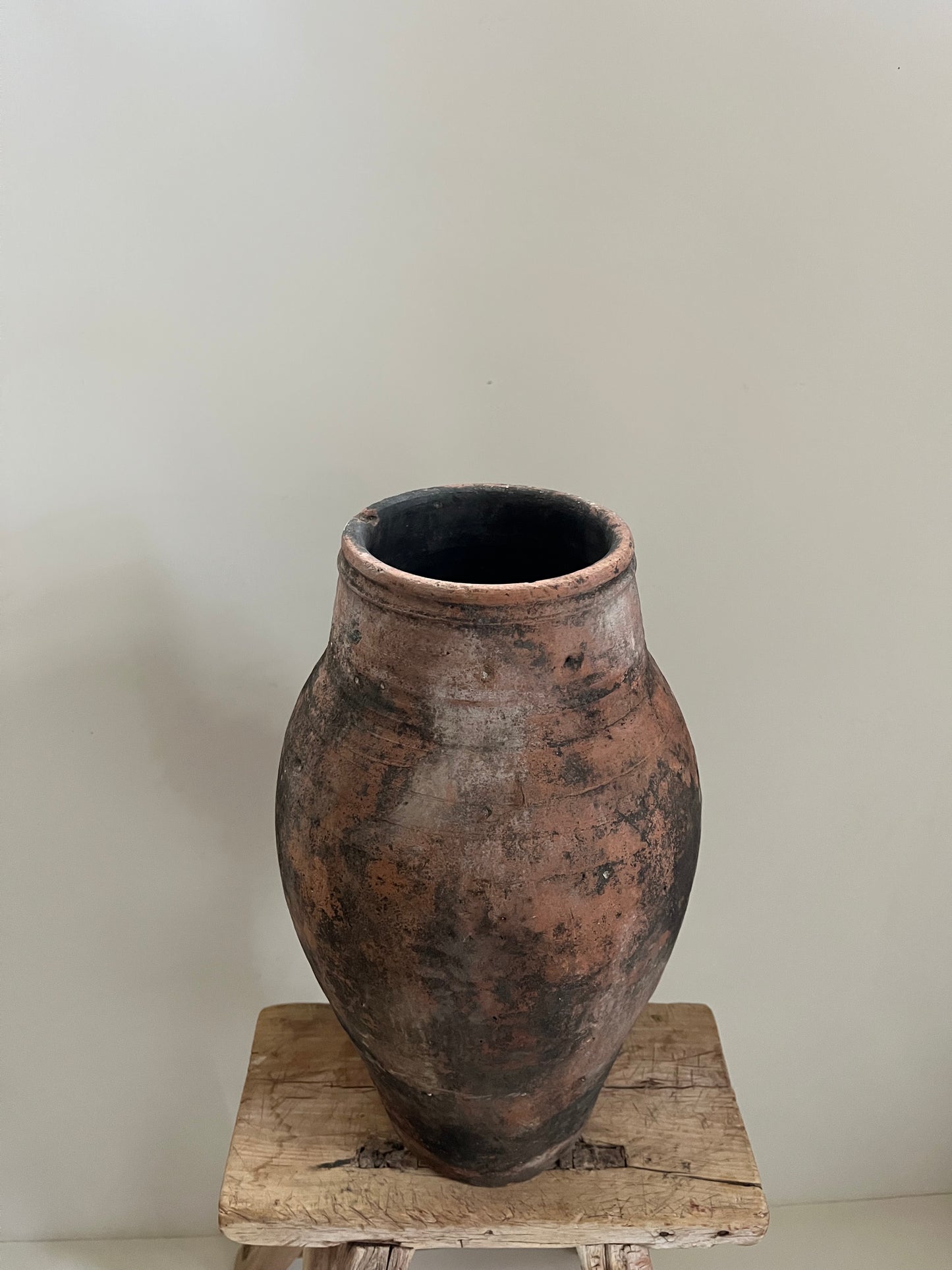 Black Patina Olive Jar