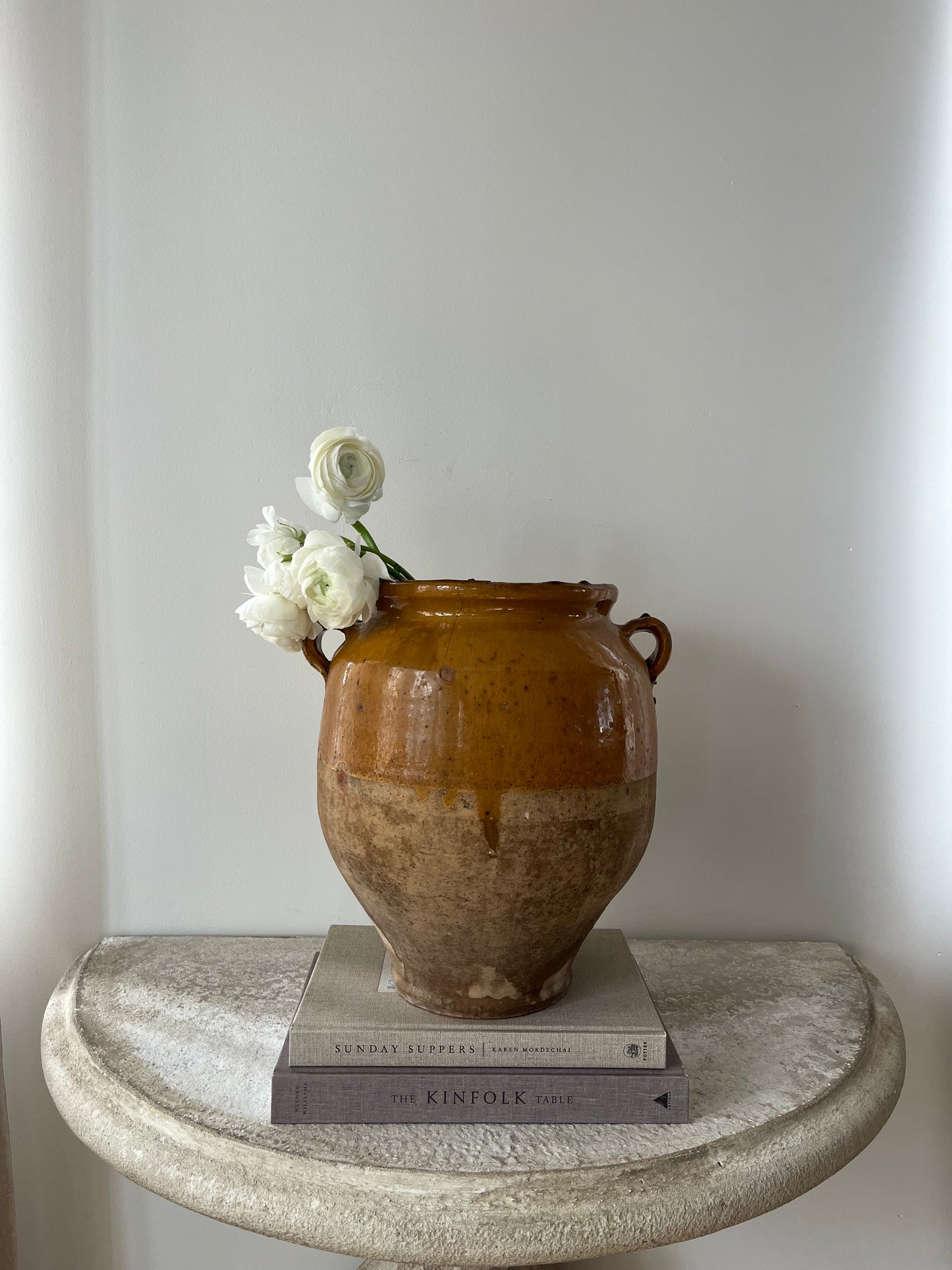 Large Antique Confit Pot I
