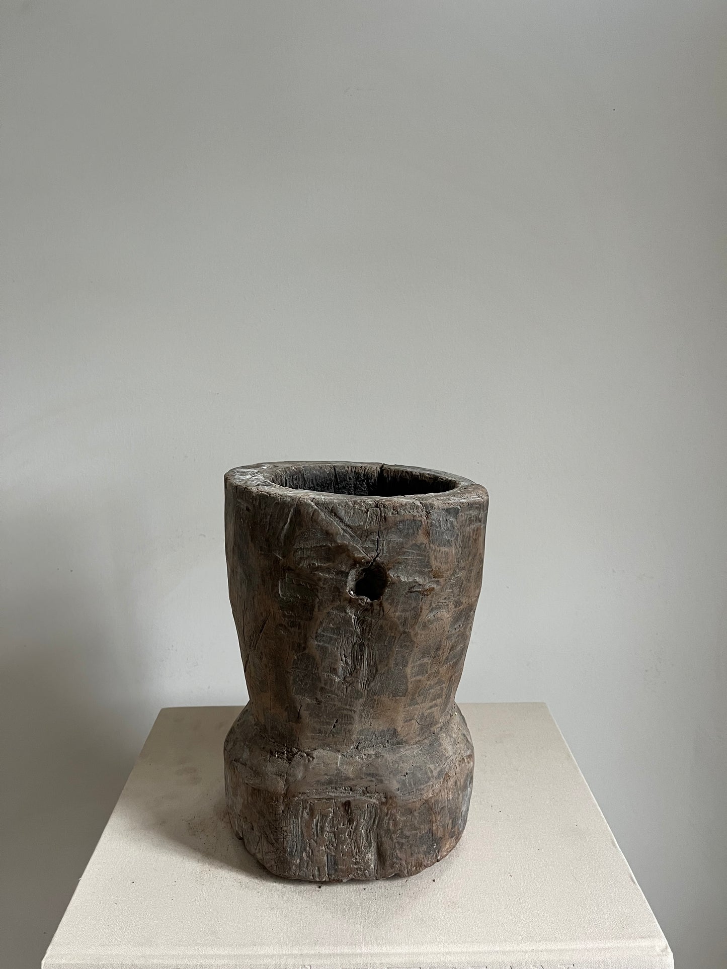 Antique Wood Mortar IV