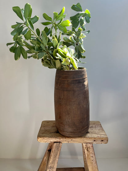 Natural Teak Wood Vase, Medium No. 001