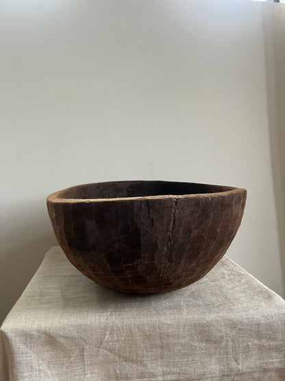 Antique Carved Bowl II