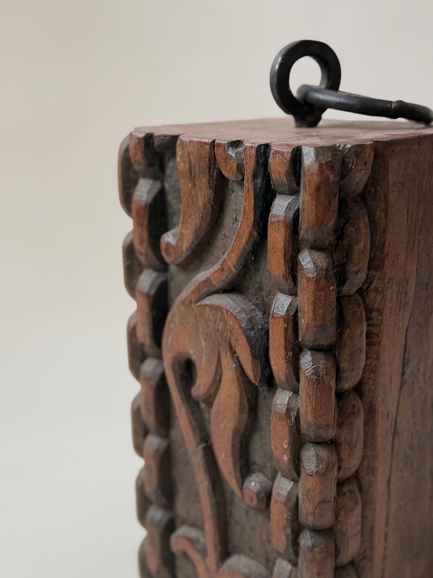 Found Door Stop - Wood & Iron