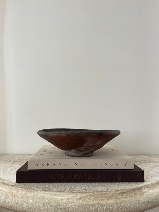 Vintage Indonesian Terracotta Raised Bowl