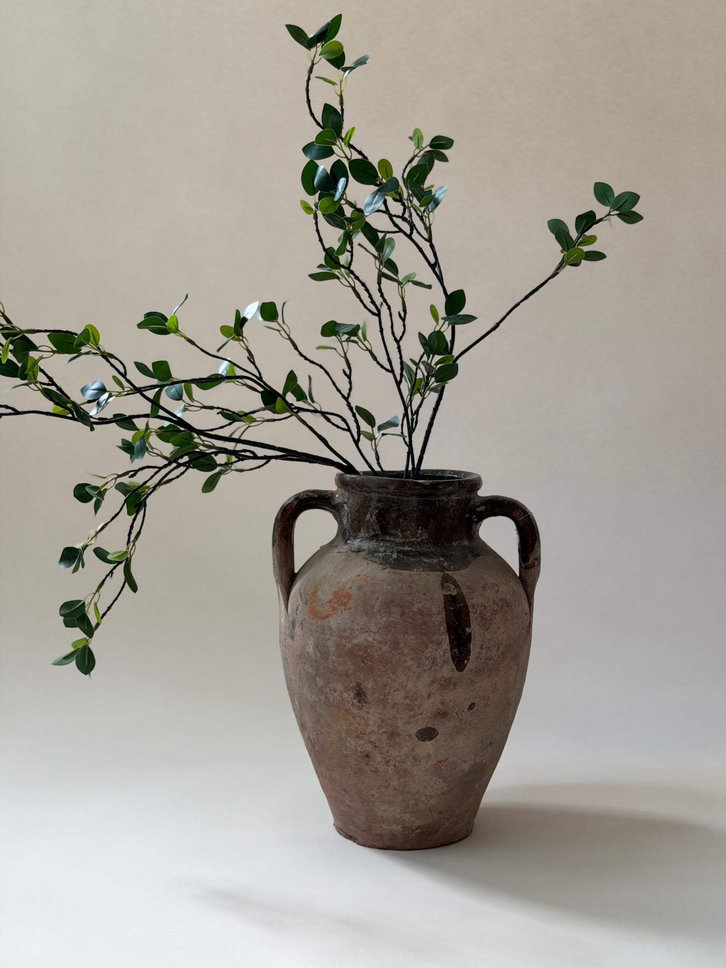 Konya Pot - Terracotta & Olive