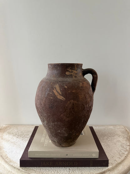 Large 1 Handle Anatolian Vessel - Ember Brown