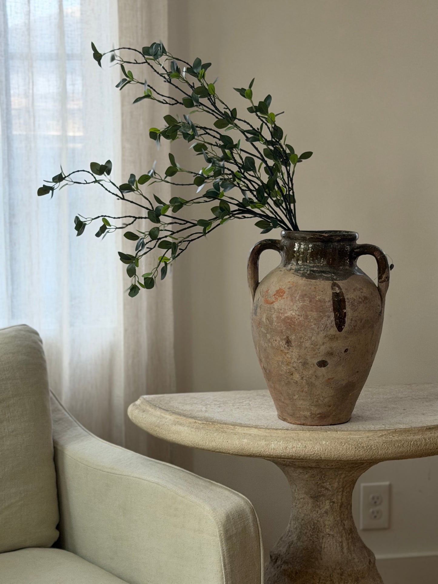 Konya Pot - Terracotta & Olive