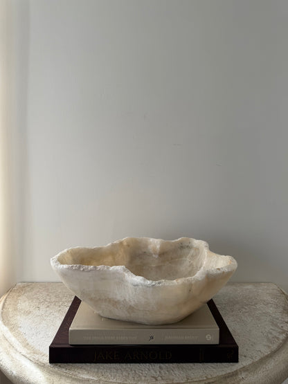 Large Handcarved Solid Onyx Bowl