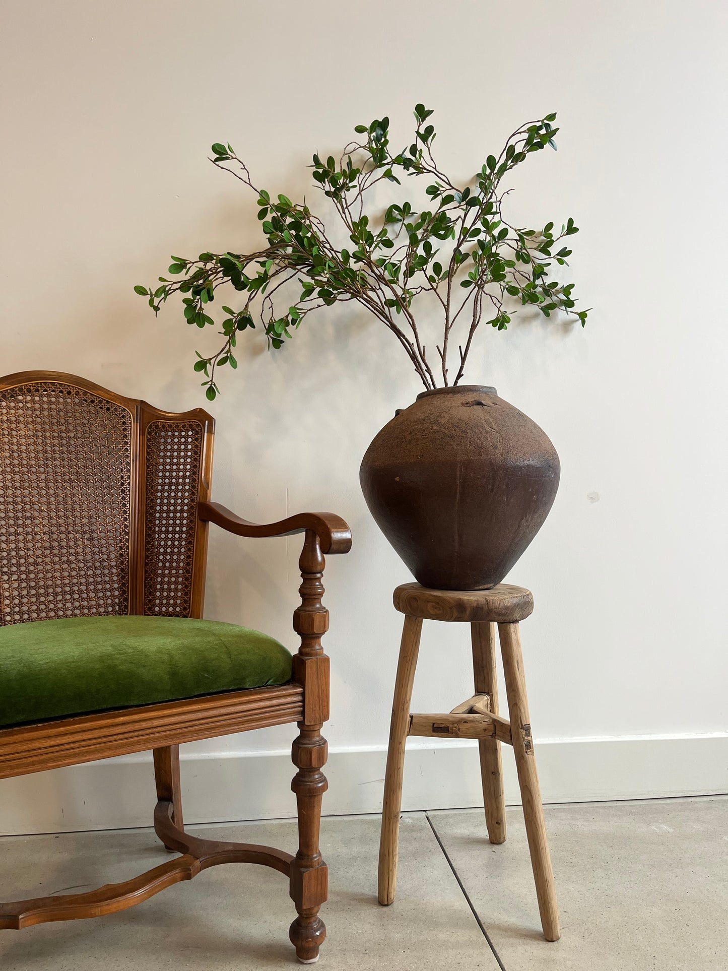Vintage elm stool