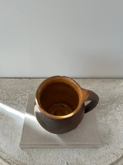 Umber & Mustard Glaze Small French Pot