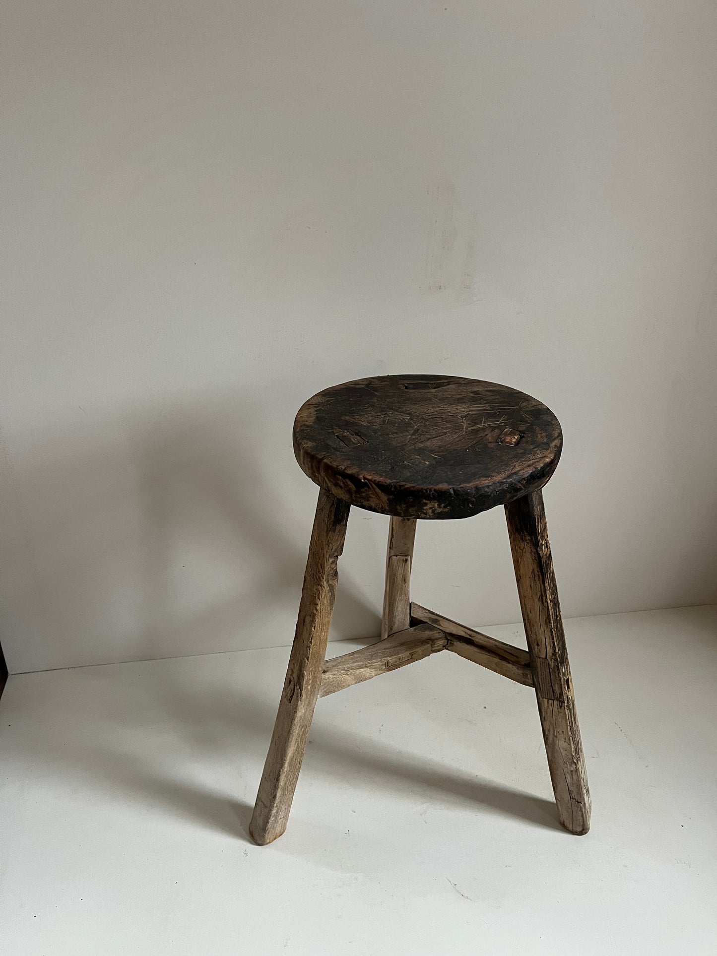 Vintage Elm Stool III