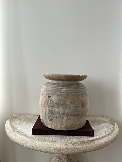 Vintage Teakwood Pot, XL No. 001