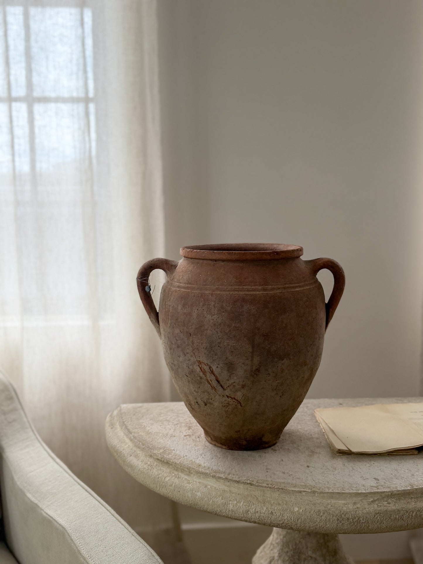 2 Handle Terracotta Vessel - VII