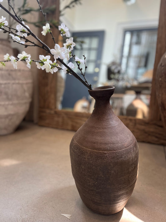 Pinch neck rice wine jar, large