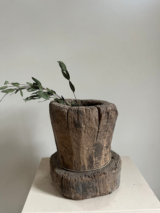 Antique Wood Mortar III