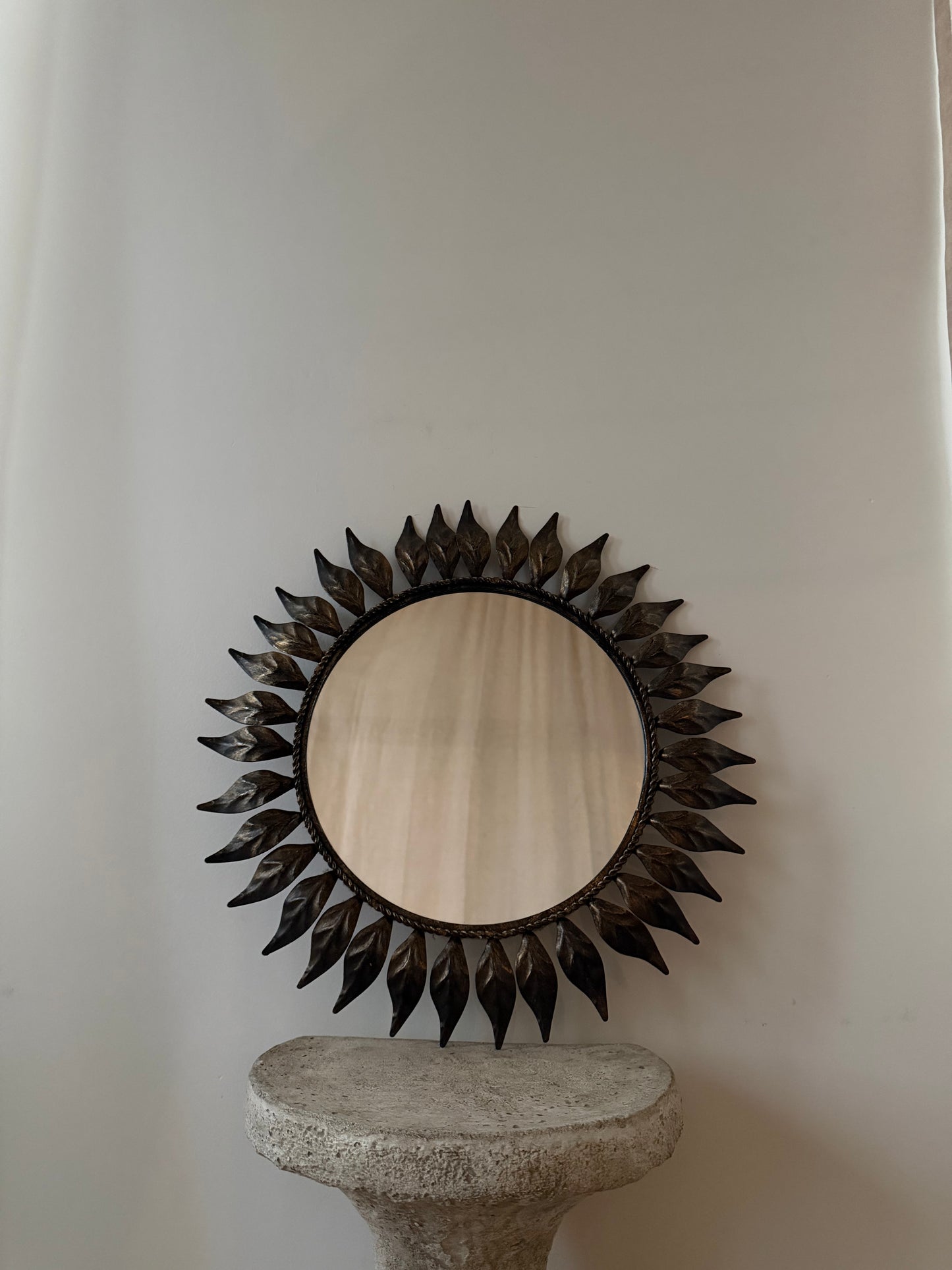 Bronze Leaf Sunburst Mirror