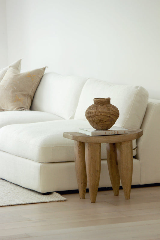 Senufo Elm Stool Side Table