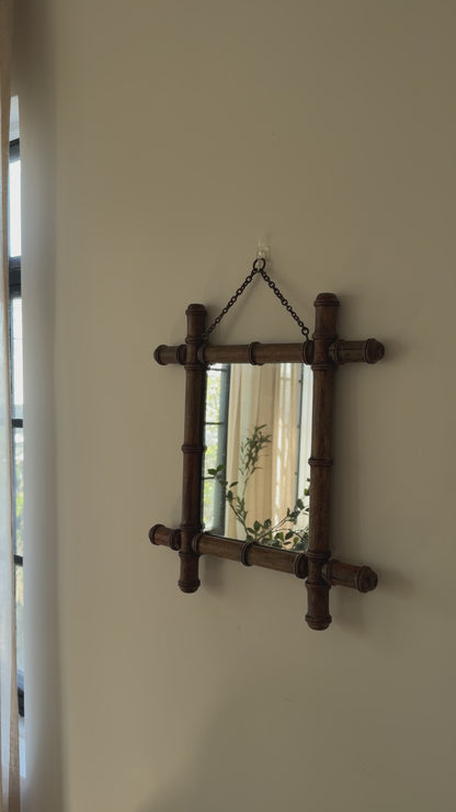 Antique Faux Bamboo Mirror I