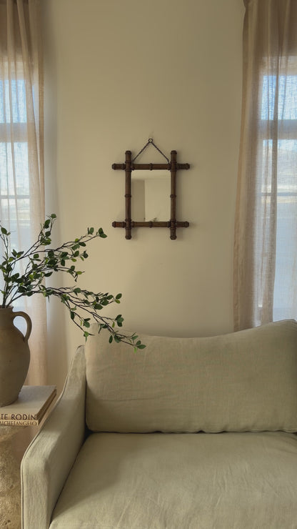 Antique Faux Bamboo Mirror I