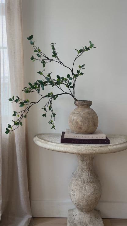 Bleached Vintage Teak Wood Vase, Medium No. 002