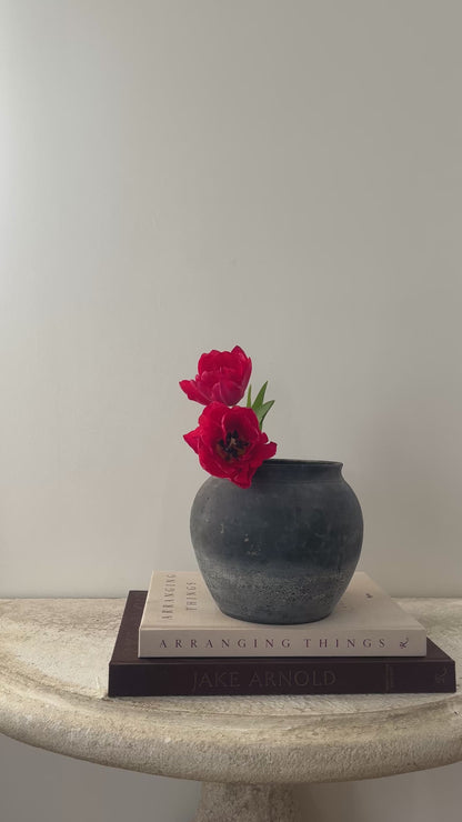 Vintage Black Clay Pot III