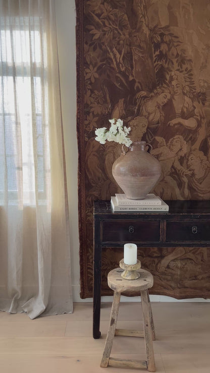 Antique Spanish Stone Candleholders